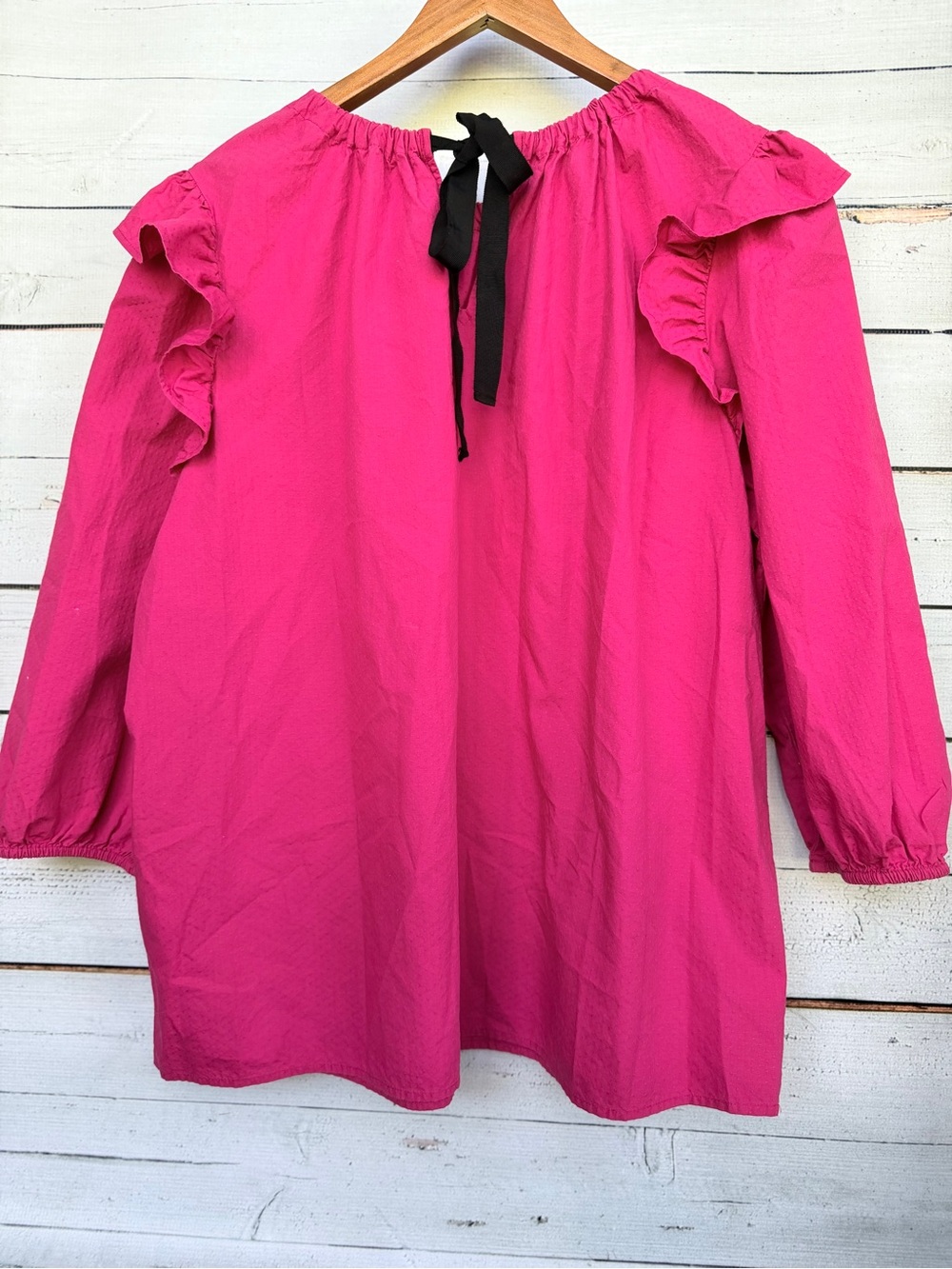 LOFT Ruffle-Shoulder Peasant Top - Picture 4 of 5